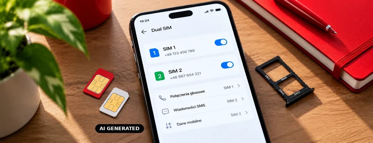 grafika telefonu z ustawieniami kart SIM