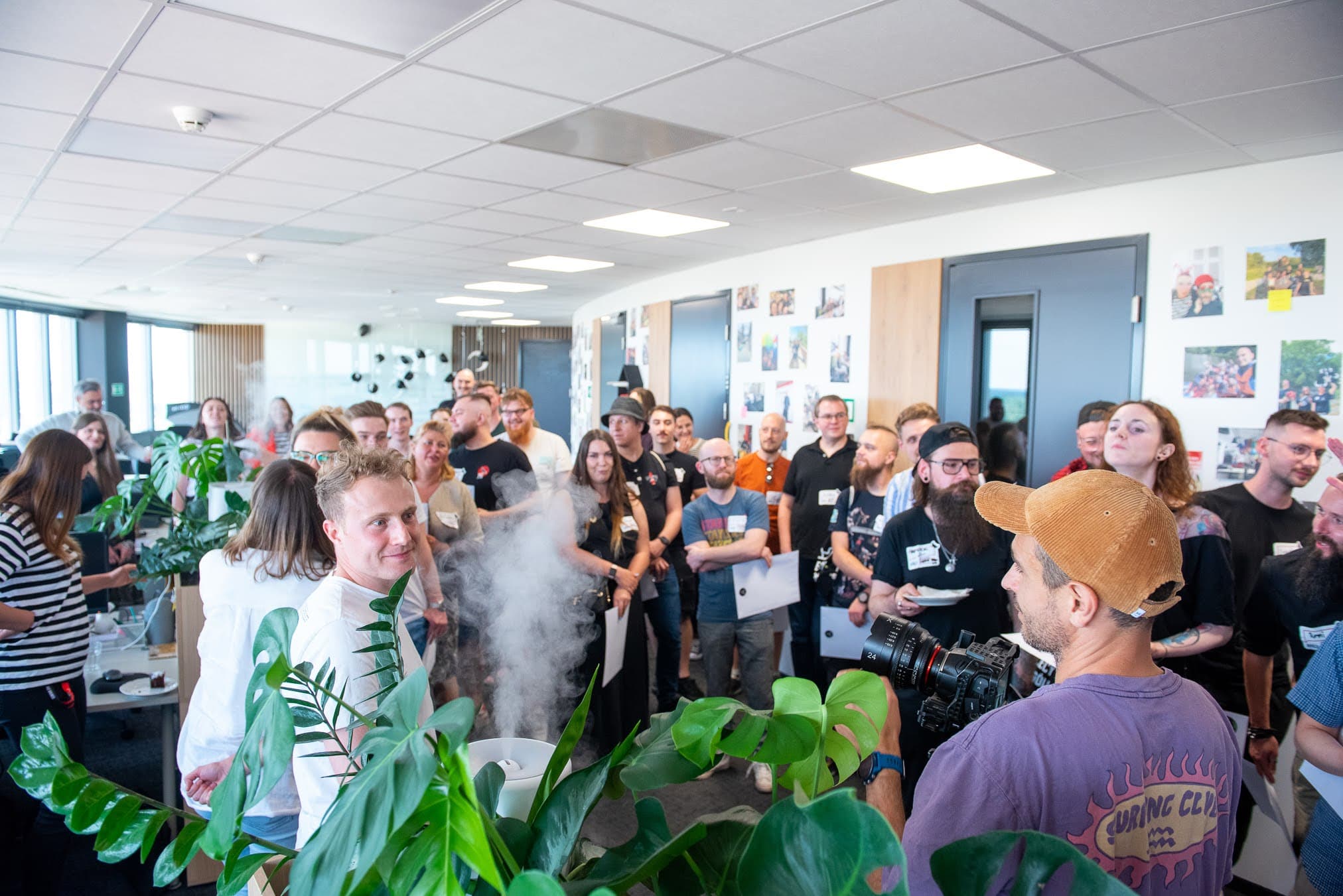 Mobile Vikings community gathering at the office.