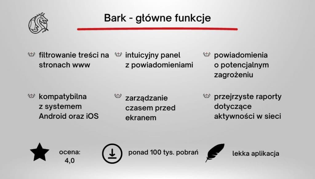 The most important functions in the Bark parental app described on the Mobile Vikings blog