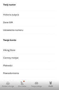 screenshot from Viking account - Viking App