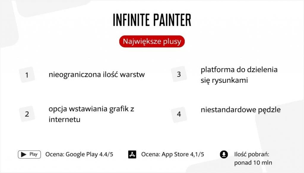 Infinite Painter app's biggest advantages