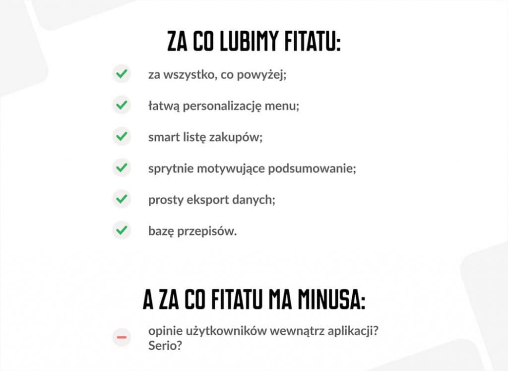 pros and cons of Fitatu calorie counting app