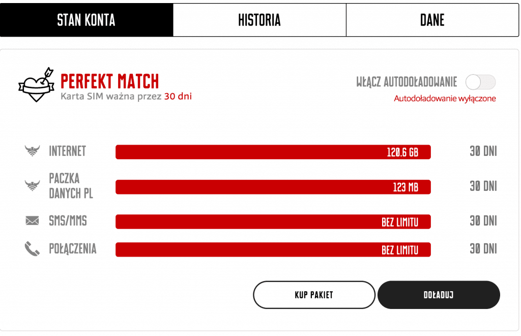 Ponowne wejscie w ekran autodoladowania
