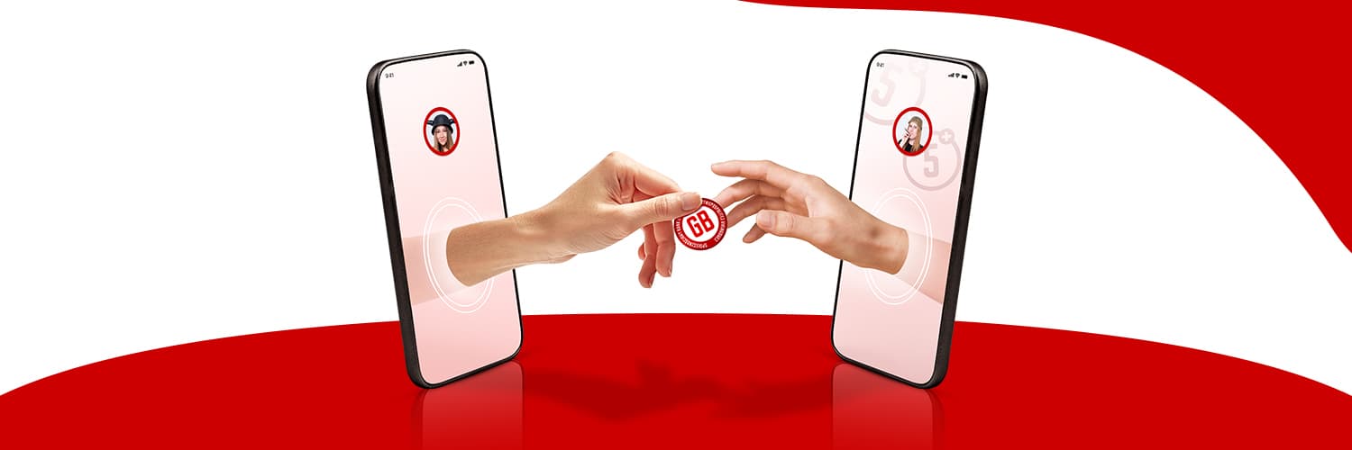 symboliczne przedstawienie dzielenia się GB między jednym Vikingiem, a drugim